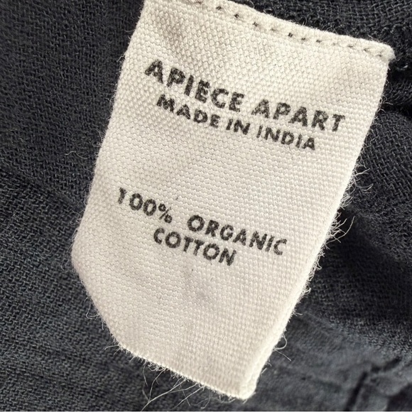 A Piece Apart Women’s Black 100% Organic Cotton Long Sleeve Gauze Top In Size M - Picture 9 of 9